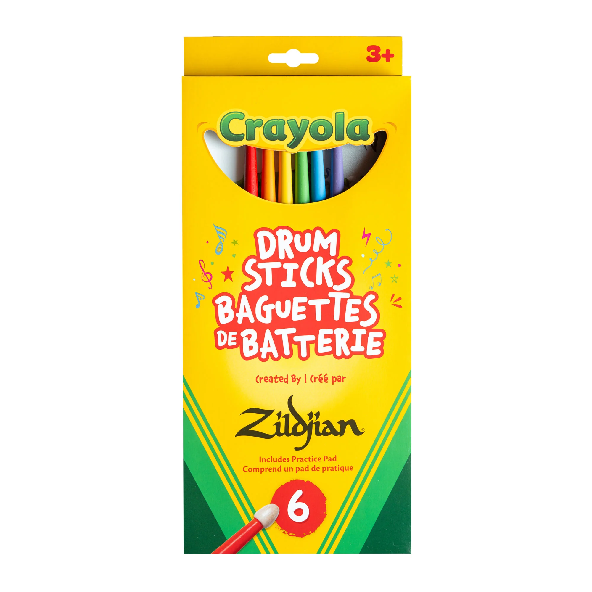 Zildjian x Crayola Pack, 6 Kids Drumsticks & Pad - Image 5