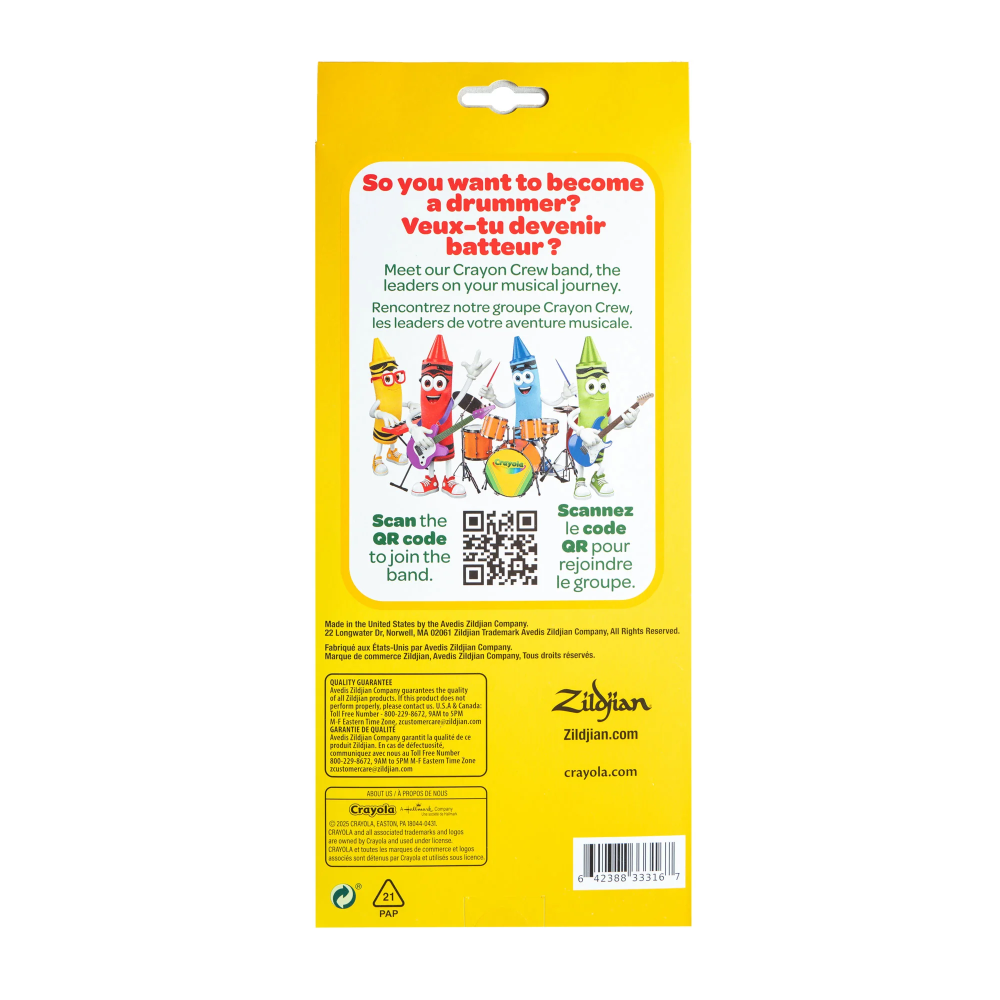 Zildjian x Crayola Pack, 6 Kids Drumsticks & Pad - Image 6