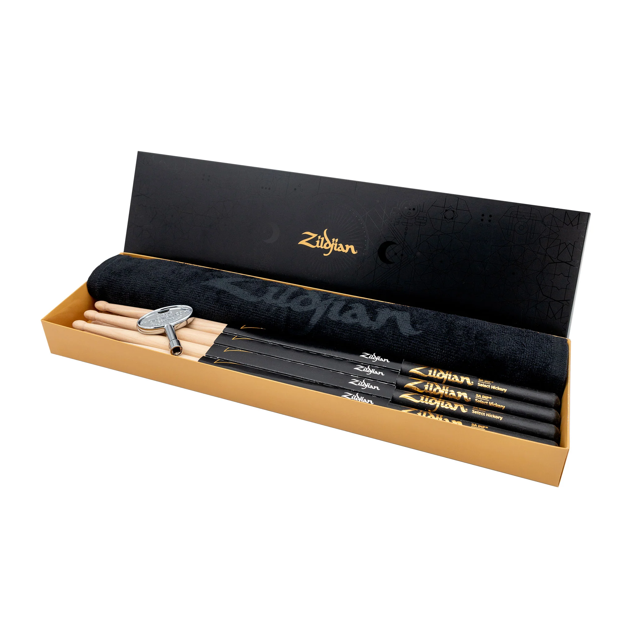 Drumsticks 5A DIP 4PR W/ Free Towel, Drumkey