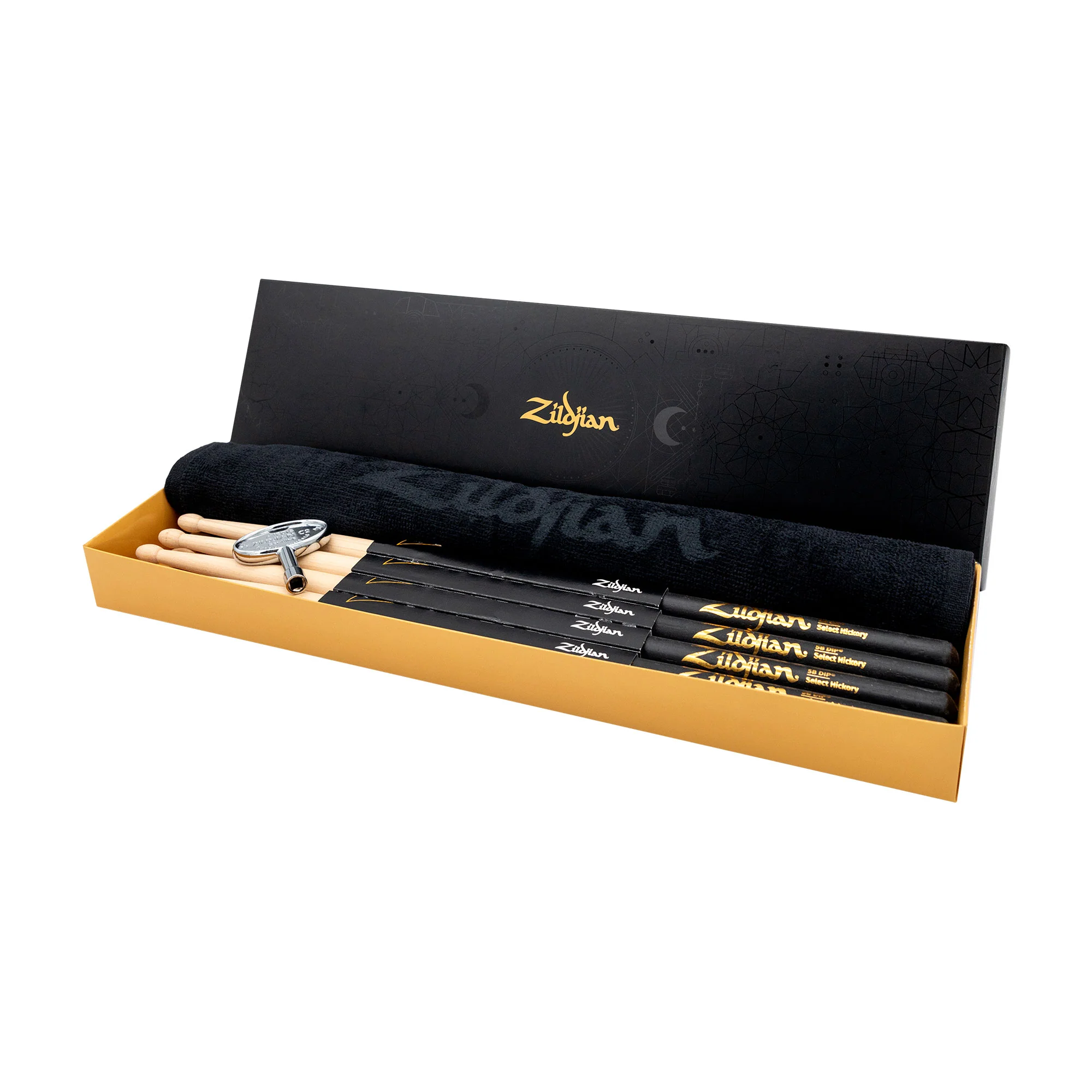 Drumsticks 5B DIP 4PR W/ Free Towel, Drumkey