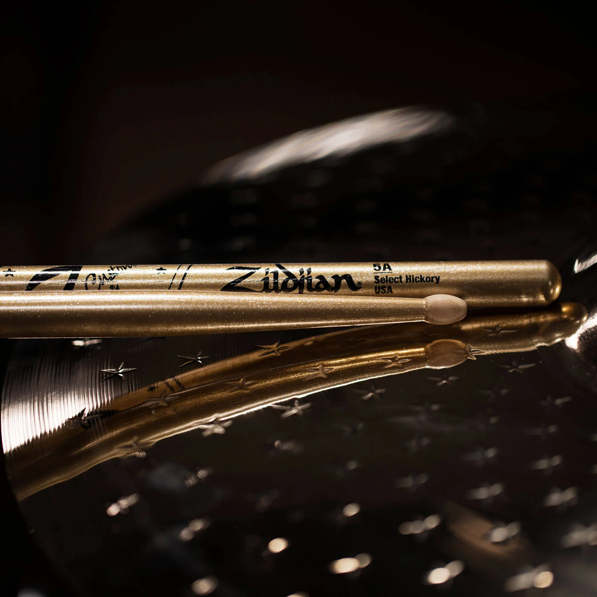 Z Custom LE Drumstick Collection 5A Gold Chroma, Wood Tip - Image 5