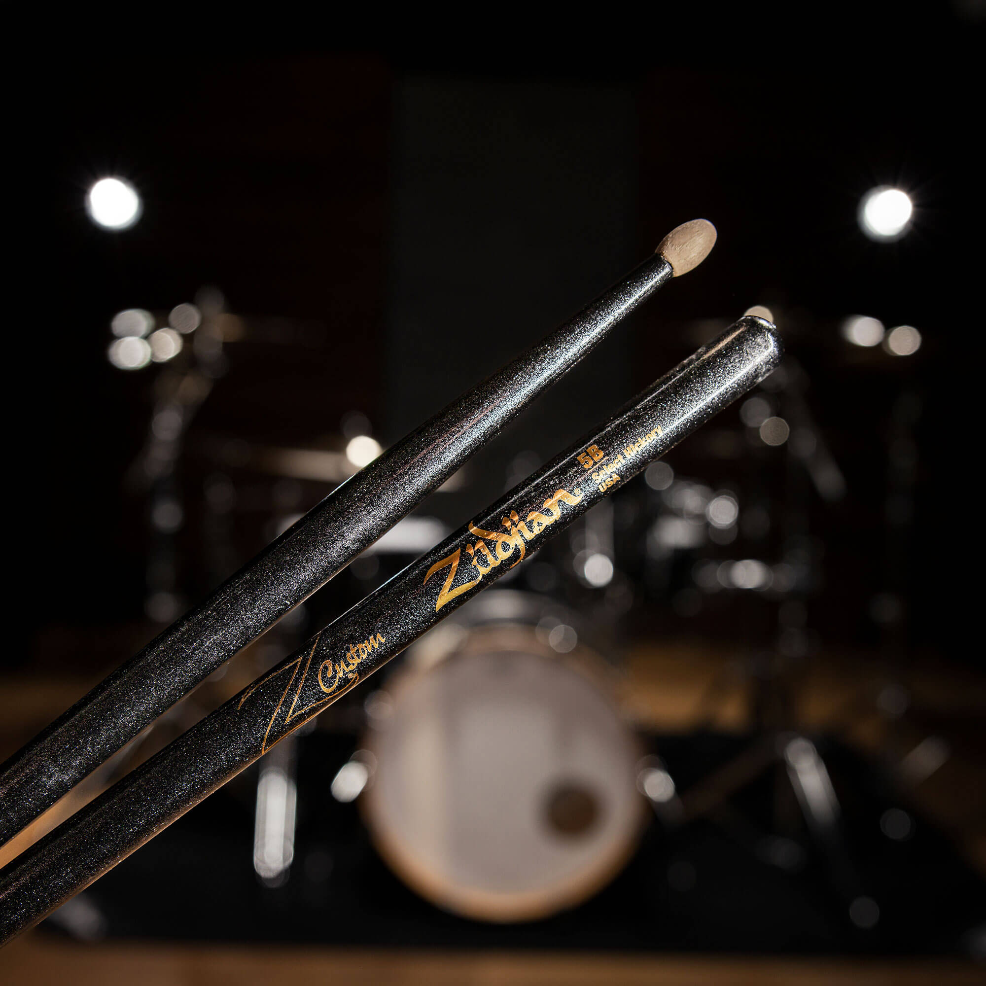 Z Custom LE Drumstick Collection 5B Black Chroma, Wood Tip - Image 5