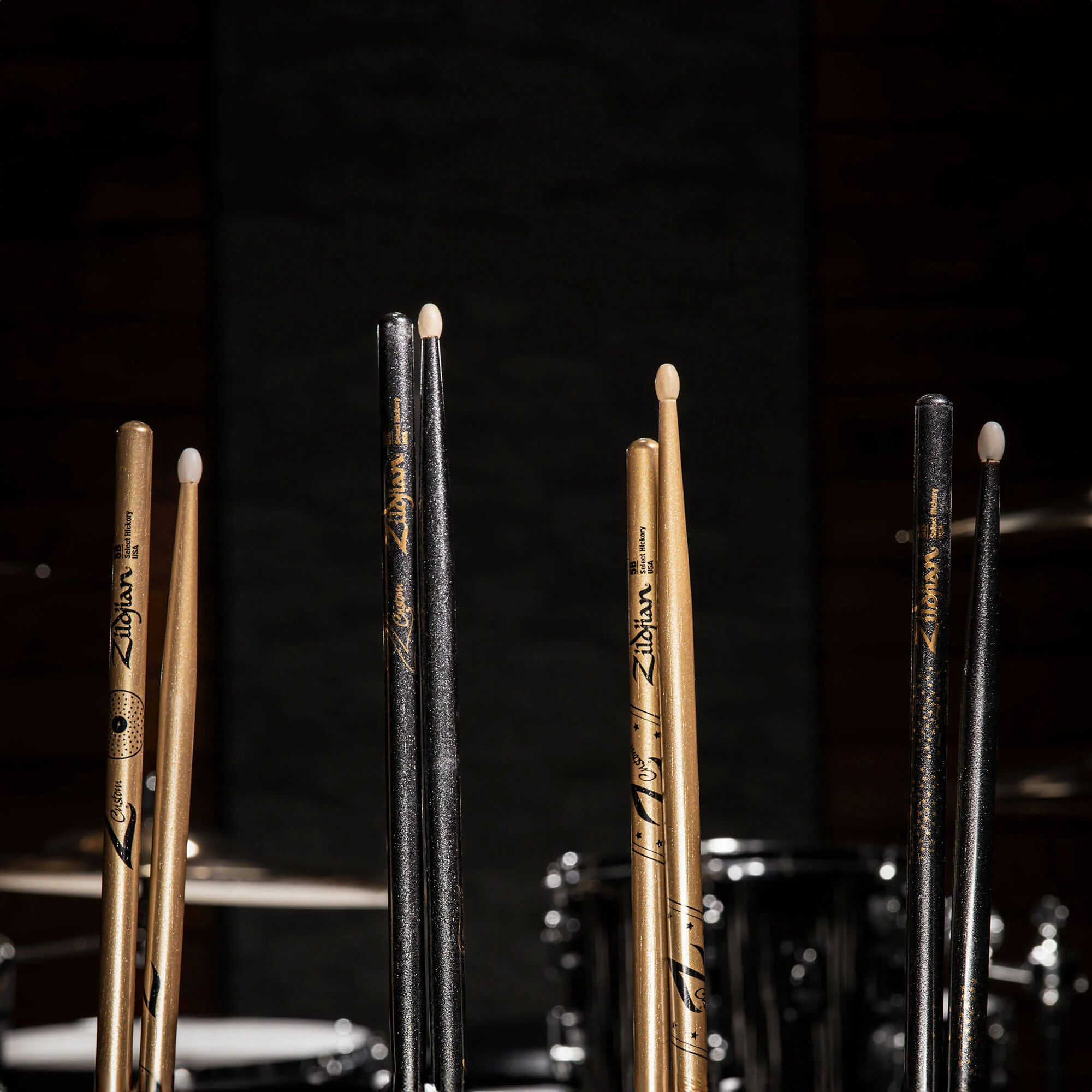 Z Custom LE Drumstick Collection 5B Black Chroma, Wood Tip - Image 6
