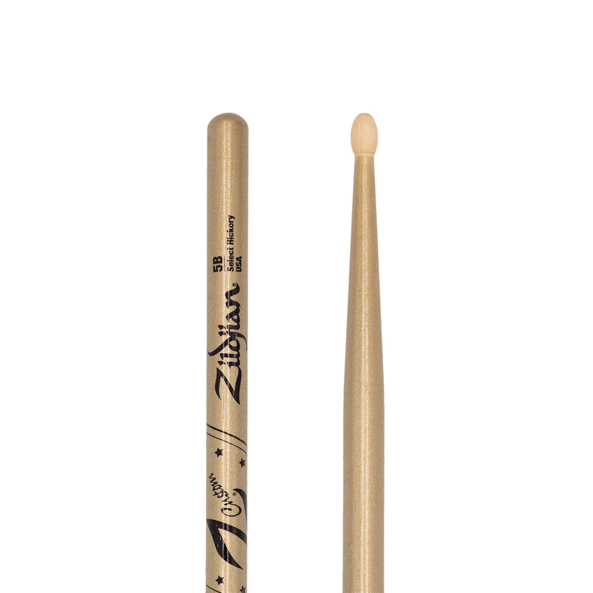 Z Custom LE Drumstick Collection 5B Gold Chroma, Wood Tip - Image 4