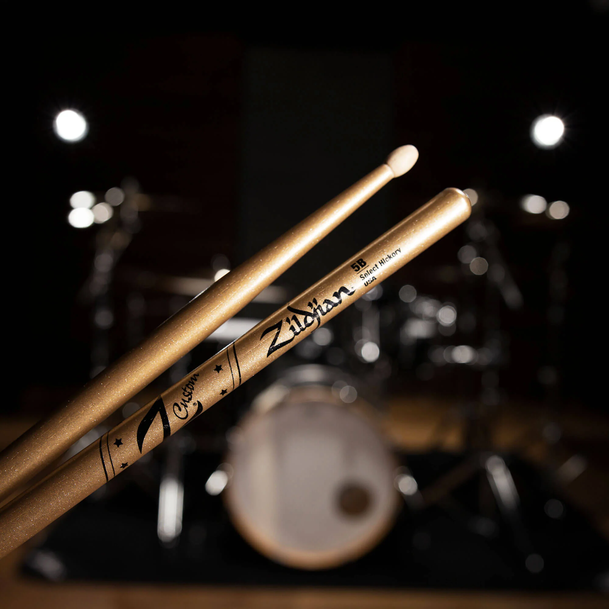 Z Custom LE Drumstick Collection 5B Gold Chroma, Wood Tip - Image 5
