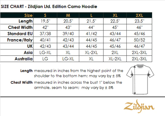 Zildjian Limited Edition Camo Hoodie - Image 6